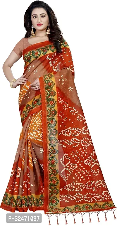 Stylist Silk Blend Saree With Blouse Piece For Women-thumb0