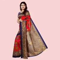 Stylish Red Art Silk Woven Design Saree with Blouse piece For Women-thumb3