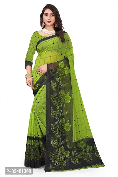 Elegant Multicoloured Georgette Saree with Blouse piece For Women