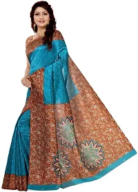 Elegant Art Silk Printed Saree with Blouse piece For Women-thumb1