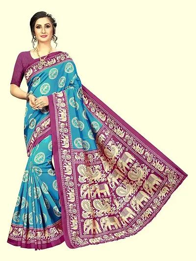 Trending Polycotton Saree without Blouse piece 