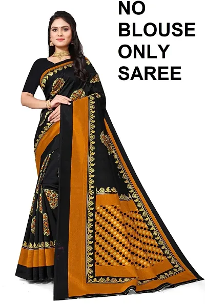 Ruhab's Women Crepe Daily Wear Digital Prints Saree With Unstitched BlouseElegant Ethnic Wear |