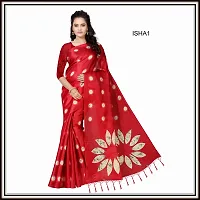 Beautiful Red Art Silk Printed Saree With Blouse Piece For Women-thumb4