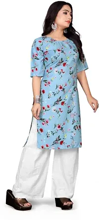 Stylish Crepe Printed Straight Kurtis