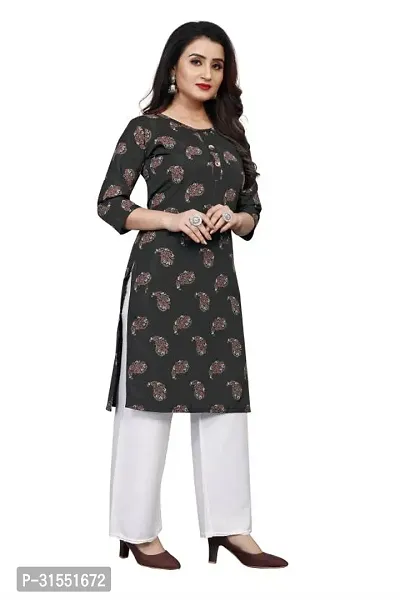 Stylish Crepe Stitched Kurta For Women-thumb2