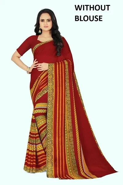 Elegant Georgette Saree with Blouse piece 