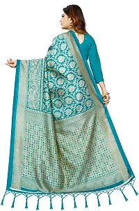 Elegant Art Silk Printed Saree with Blouse piece For Women-thumb1