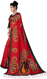 Elegant Art Silk Printed Saree with Blouse piece For Women-thumb3