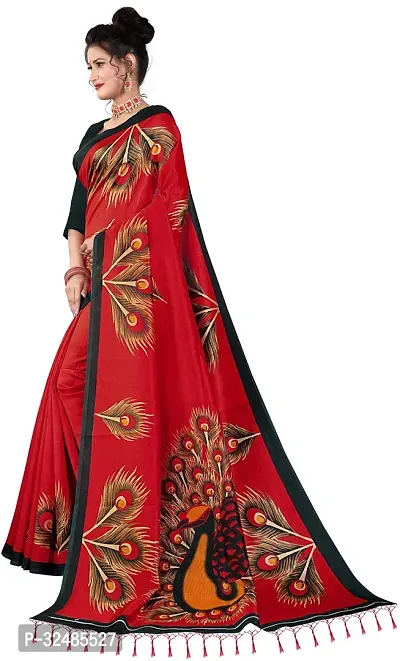 Elegant Art Silk Printed Saree with Blouse piece For Women-thumb4