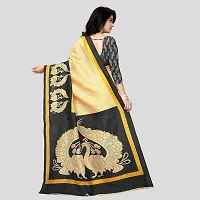 Stylish Multicoloured Cotton Blend Woven Design Saree with Blouse piece For Women-thumb1