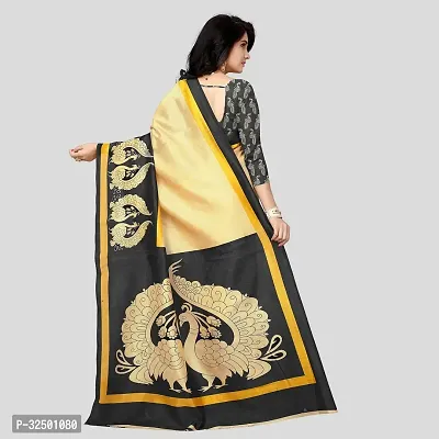 Stylish Multicoloured Cotton Blend Woven Design Saree with Blouse piece For Women-thumb2