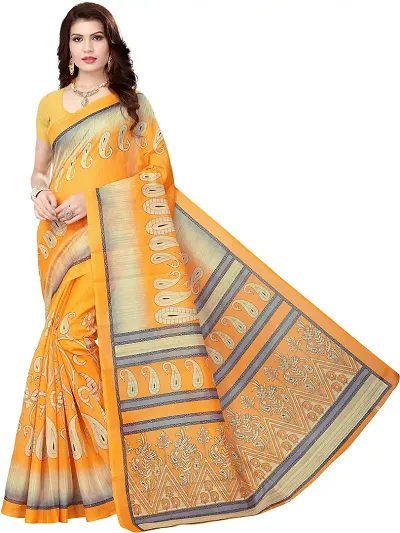 Elegant Polycotton Saree without Blouse piece For Women