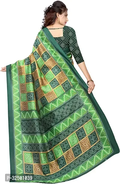 Stylish Green Art Silk Woven Design Saree with Blouse piece For Women-thumb3