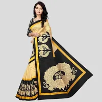 Stylish Multicoloured Cotton Blend Woven Design Saree with Blouse piece For Women-thumb3