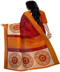 Beautiful Multicoloured Silk Blend Printed Saree With Blouse Piece For Women Pack Of 2-thumb3