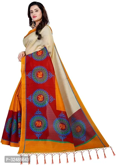 Elegant Cotton Silk Printed Saree with Blouse piece For Women