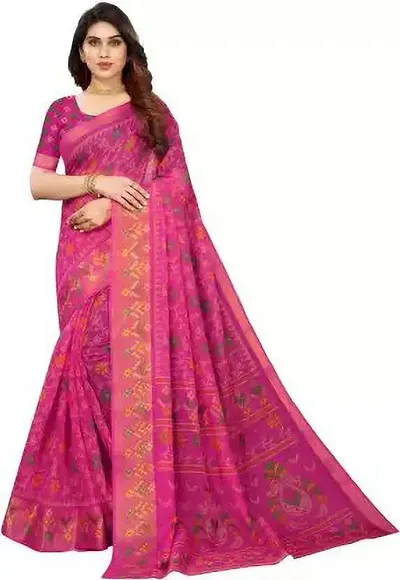 JULEE Women's Cotton Printed Saree Maitri-JULEE