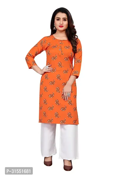 Stylish Crepe Stitched Kurta For Women-thumb0