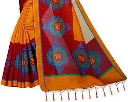 Elegant Cotton Silk Printed Saree with Blouse piece For Women-thumb3