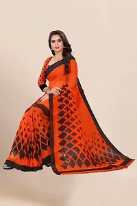 Stylish Red Georgette Printed Saree with Blouse piece For Women-thumb4