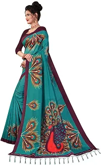 Elegant Art Silk Printed Saree with Blouse piece For Women-thumb3