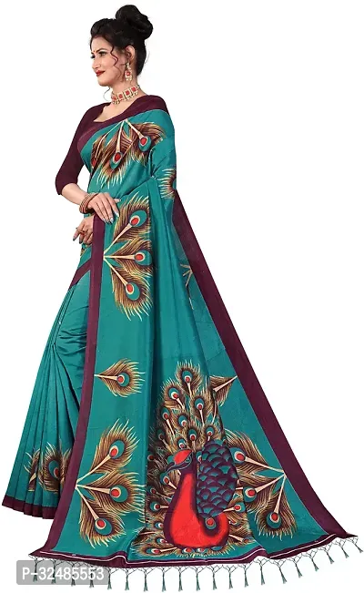 Elegant Art Silk Printed Saree with Blouse piece For Women-thumb4