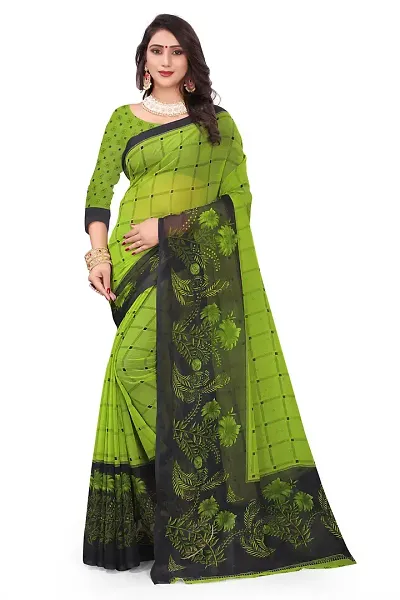 Beautiful Art Silk Saree with Blouse Piece