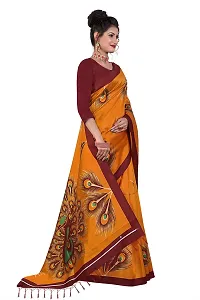 Elegant Art Silk Printed Saree with Blouse piece For Women-thumb2