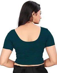 Reliable Blue Lycra Blend Stitched Blouses For Women-thumb2