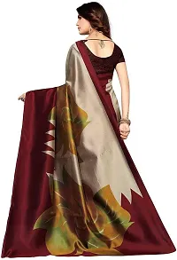 Elegant Art Silk Printed Saree with Blouse piece For Women-thumb1