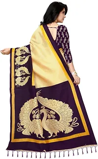 Elegant Cotton Blend Printed Saree with Blouse piece For Women-thumb1