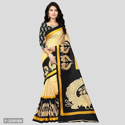 Stylish Multicoloured Cotton Blend Woven Design Saree with Blouse piece For Women