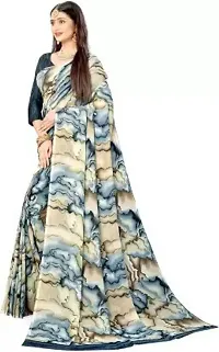 Beautiful Multicoloured Georgette Printed Saree With Blouse Piece For Women-thumb1