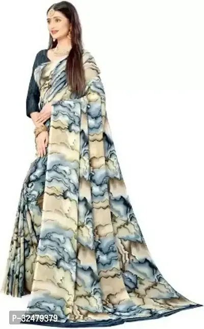 Beautiful Multicoloured Georgette Printed Saree With Blouse Piece For Women-thumb2