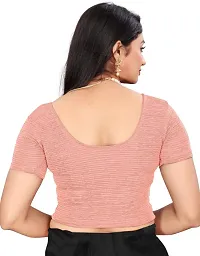 Reliable Pink Lycra Blend Stitched Blouses For Women-thumb2