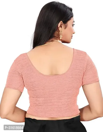 Reliable Pink Lycra Blend Stitched Blouses For Women-thumb4