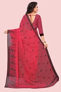 Elegant Georgette Printed Saree with Blouse piece For Women-thumb2