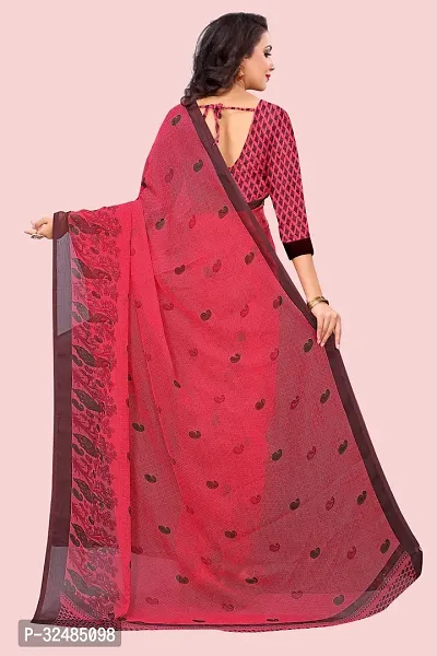 Elegant Georgette Printed Saree with Blouse piece For Women-thumb3