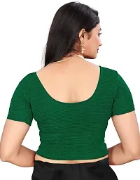 Reliable Green Lycra Blend Stitched Blouses For Women-thumb2