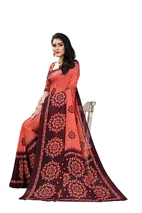 Elegant Georgette Printed Saree with Blouse piece For Women-thumb2