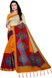 Elegant Cotton Silk Printed Saree with Blouse piece For Women-thumb4