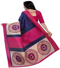 Beautiful Multicoloured Silk Blend Printed Saree With Blouse Piece For Women Pack Of 2-thumb3