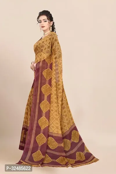 Elegant Georgette Printed Saree with Blouse piece For Women-thumb4