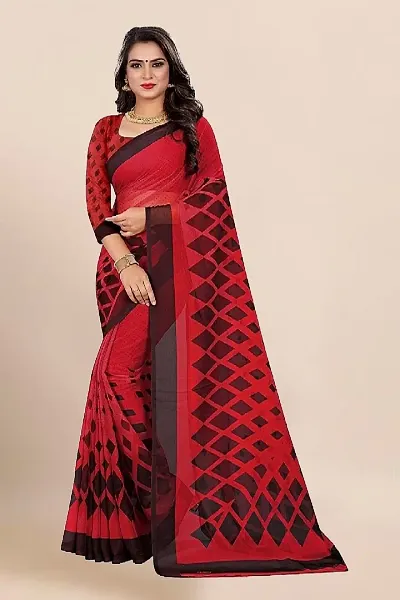 Stylish Polycotton Saree without Blouse piece For Women