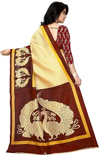 Beautiful Multicoloured Silk Blend Printed Saree With Blouse Piece For Women Pack Of 2-thumb1