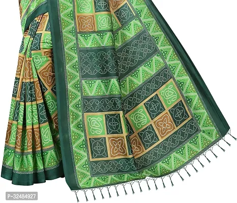 Elegant Art Silk Printed Saree with Blouse piece For Women-thumb4