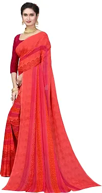 Beautiful Multicoloured Georgette Printed Saree With Blouse Piece For Women Pack Of 2-thumb2