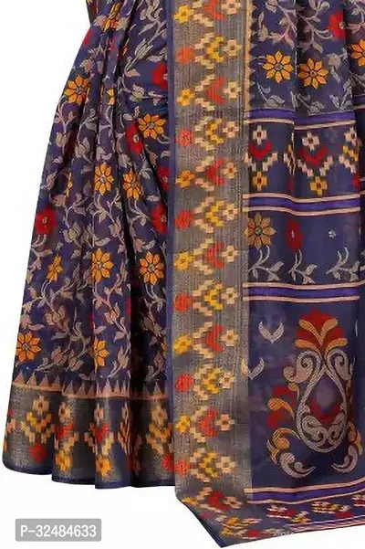 Elegant Cotton Silk Printed Saree with Blouse piece For Women-thumb4