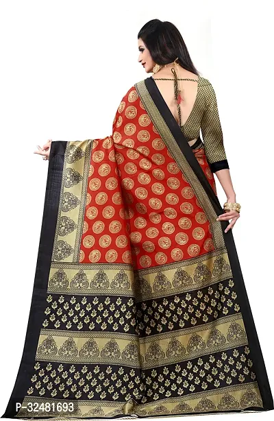 Beautiful Multicoloured Art Silk Printed Saree With Blouse Piece For Women Pack Of 2-thumb5