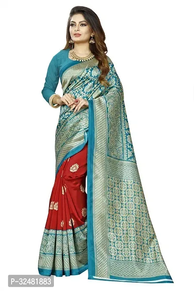 Beautiful Multicoloured Art Silk Printed Saree With Blouse Piece For Women Pack Of 2-thumb2